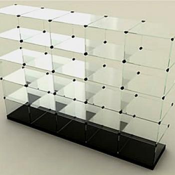 стеклянная витрина-куб